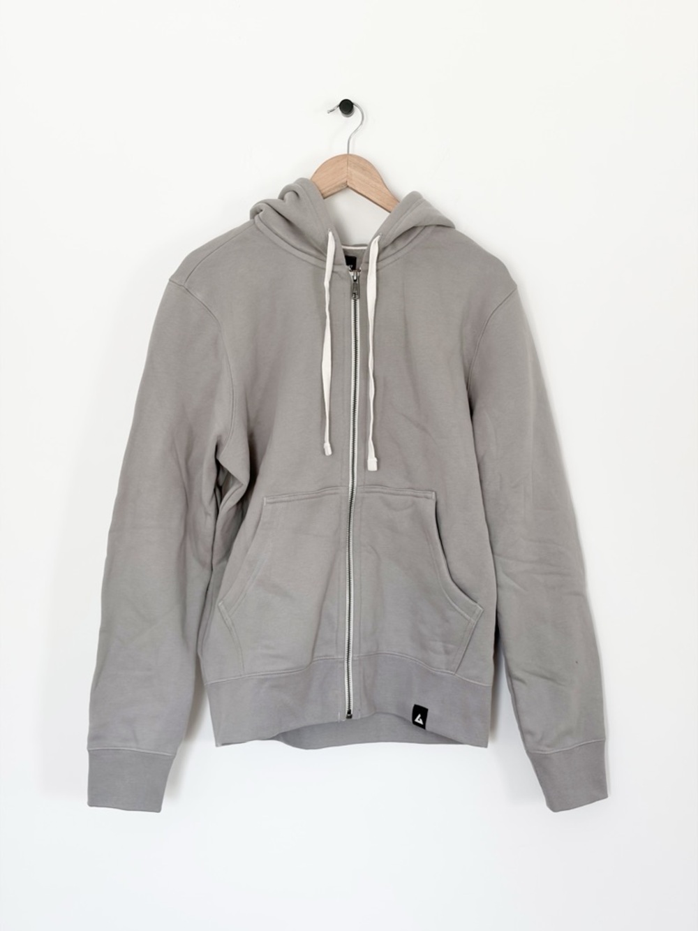 American Giant Mens Midweight Full Zip Up Hoodie Sweatshirt Sharkskin Gray - Picture 2 of 8